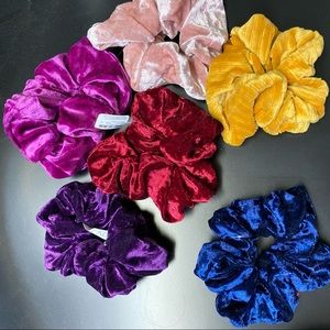 Velour scrunchie bundle